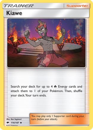 Kiawe 116  SM  Burning Shadows - Uncommon SM - Burning Shadows Pokemon Single  Squirtle Squad Card Shop.