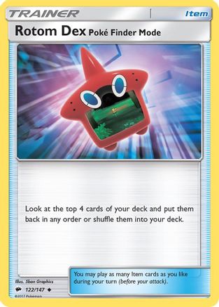 Rotom Dex Poke Finder Mode 122  SM  Burning Shadows - Uncommon SM - Burning Shadows Pokemon Single  Squirtle Squad Card Shop.