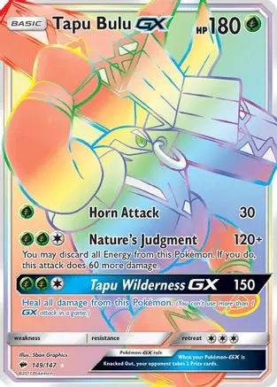Tapu Bulu GX (Secret)  - Holofoil SM  Burning Shadows - Secret Rare