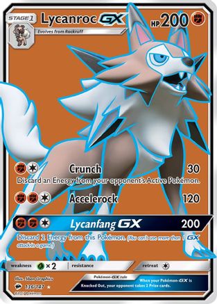 Lycanroc GX (Full Art) 136/147  - Holofoil SM  Burning Shadows - Ultra Rare SM - Burning Shadows Pokemon Single  Squirtle Squad Card Shop.