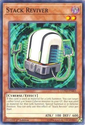 Stack Reviver (COTD-EN003) - Code of the Duelist 1st Edition Code of the Duelist Yugioh Single  Squirtle Squad Card Shop.