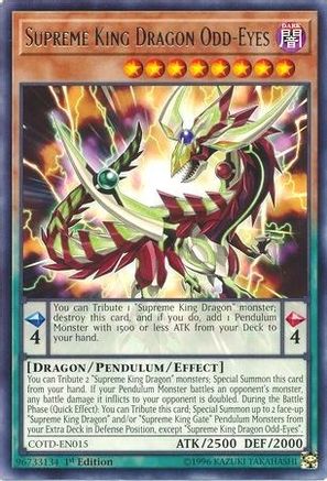 Supreme King Dragon Odd-Eyes (COTD-EN015) - Code of the Duelist Unlimited Code of the Duelist Yugioh Single  Squirtle Squad Card Shop.
