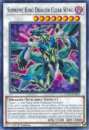 Supreme King Dragon Clear Wing (COTD-EN039) - Code of the Duelist Unlimited Code of the Duelist Yugioh Single  Squirtle Squad Card Shop.