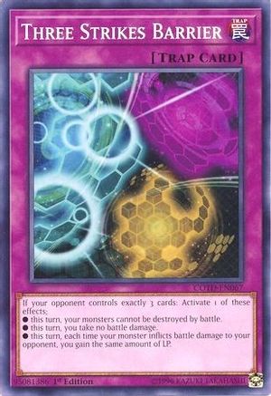Three Strikes Barrier (COTD-EN067) - Code of the Duelist 1st Edition Code of the Duelist Yugioh Single  Squirtle Squad Card Shop.