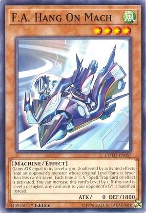 F.A. Hang On Mach (COTD-EN087) - Code of the Duelist 1st Edition Code of the Duelist Yugioh Single  Squirtle Squad Card Shop.