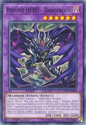Destiny HERO - Dangerous (COTD-EN096) - Code of the Duelist Unlimited Code of the Duelist Yugioh Single  Squirtle Squad Card Shop.