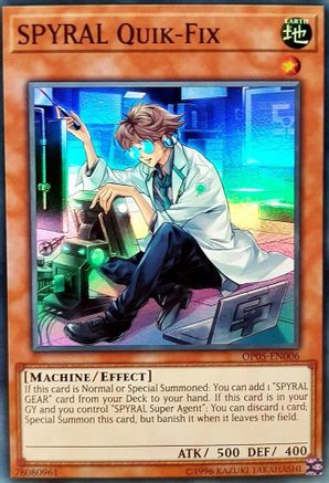 SPYRAL Quik-Fix (OP05-EN006) - OTS Tournament Pack 5 Unlimited OTS Tournament Pack 5 Yugioh Single  Squirtle Squad Card Shop.