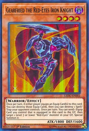 Gearfried the Red-Eyes Iron Knight (LEDU-EN002) - Legendary Duelists 1st Edition Legendary Duelists Yugioh Single  Squirtle Squad Card Shop.