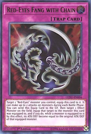 Red-Eyes Fang with Chain (LEDU-EN004) - Legendary Duelists 1st Edition Legendary Duelists Yugioh Single  Squirtle Squad Card Shop.