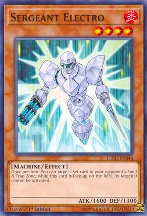 Sergeant Electro (LEDU-EN046) - Legendary Duelists 1st Edition Legendary Duelists Yugioh Single  Squirtle Squad Card Shop.