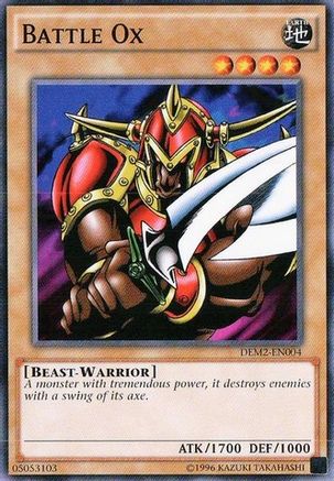 Battle Ox (DEM2-EN004) - Demo Deck 2015 Unlimited Demo Deck 2015 Yugioh Single  Squirtle Squad Card Shop.