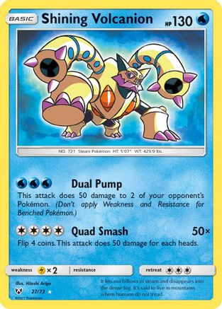 Shining Volcanion 27/73 – Shining Legends – Shiny Holo Rare