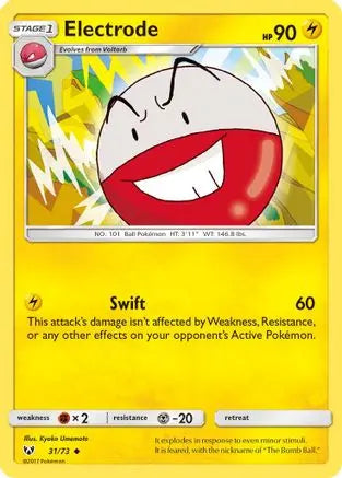 Electrode 031  - Reverse Holofoil Shining Legends - Uncommon