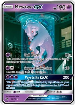 Mewtwo GX (Secret Shining) 078  - Holofoil Shining Legends - Shiny Holo Rare Shining Legends Pokemon Single  Squirtle Squad Card Shop.