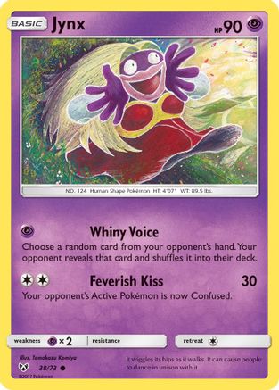 Jynx 038  - Reverse Holofoil Shining Legends - Common Shining Legends Pokemon Single  Squirtle Squad Card Shop.
