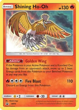 Shining Ho-oh SM70  - Holofoil SM Promos - Promo SM Promos Pokemon Single  Squirtle Squad Card Shop.