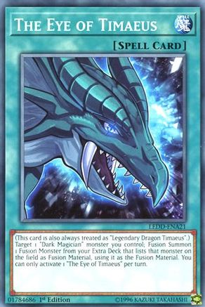 The Eye of Timaeus (LEDD-ENA21) - Legendary Dragon Decks 1st Edition Legendary Dragon Decks Yugioh Single  Squirtle Squad Card Shop.