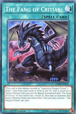 The Fang of Critias (LEDD-ENA22) - Legendary Dragon Decks 1st Edition Legendary Dragon Decks Yugioh Single  Squirtle Squad Card Shop.