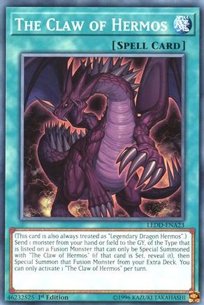 The Claw of Hermos (LEDD-ENA23) - Legendary Dragon Decks 1st Edition Legendary Dragon Decks Yugioh Single  Squirtle Squad Card Shop.