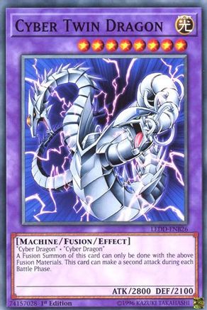Cyber Twin Dragon (LEDD-ENB26) - Legendary Dragon Decks 1st Edition Legendary Dragon Decks Yugioh Single  Squirtle Squad Card Shop.