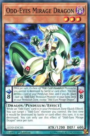 Odd-Eyes Mirage Dragon (LEDD-ENC05) - Legendary Dragon Decks 1st Edition Legendary Dragon Decks Yugioh Single  Squirtle Squad Card Shop.