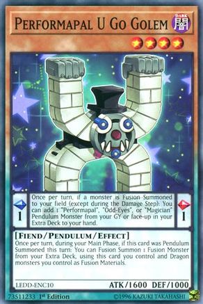 Performapal U Go Golem (LEDD-ENC10) - Legendary Dragon Decks 1st Edition Legendary Dragon Decks Yugioh Single  Squirtle Squad Card Shop.