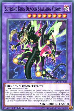 Supreme King Dragon Starving Venom (LEDD-ENC26) - Legendary Dragon Decks 1st Edition Legendary Dragon Decks Yugioh Single  Squirtle Squad Card Shop.