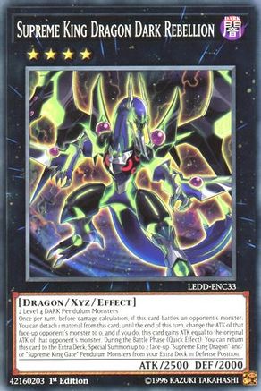Supreme King Dragon Dark Rebellion (LEDD-ENC33) - Legendary Dragon Decks 1st Edition Legendary Dragon Decks Yugioh Single  Squirtle Squad Card Shop.