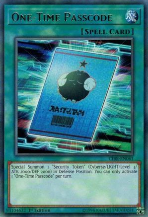 One-Time Passcode (CIBR-EN061) - Circuit Break 1st Edition Circuit Break Yugioh Single  Squirtle Squad Card Shop.