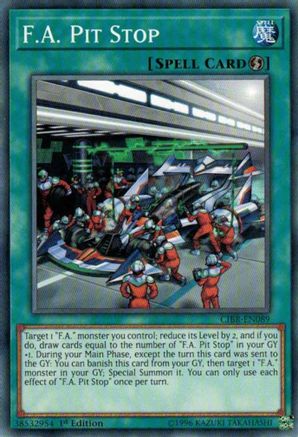 F.A. Pit Stop (CIBR-EN089) - Circuit Break Unlimited Circuit Break Yugioh Single  Squirtle Squad Card Shop.