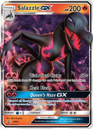 Salazzle GX SM63  - Holofoil SM Promos - Promo SM Promos Pokemon Single  Squirtle Squad Card Shop.