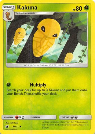 Kakuna 002  - Reverse Holofoil SM  Crimson Invasion - Uncommon SM - Crimson Invasion Pokemon Single  Squirtle Squad Card Shop.