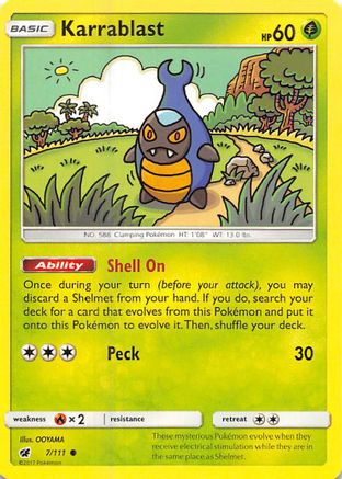 Karrablast 007  - Reverse Holofoil SM  Crimson Invasion - Common SM - Crimson Invasion Pokemon Single  Squirtle Squad Card Shop.