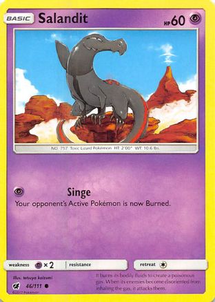 Salandit 046  SM  Crimson Invasion - Common SM - Crimson Invasion Pokemon Single  Squirtle Squad Card Shop.