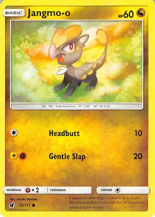 Jangmo-o 075  - Reverse Holofoil SM  Crimson Invasion - Common SM - Crimson Invasion Pokemon Single  Squirtle Squad Card Shop.