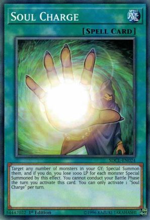 Soul Charge (SDCL-EN024) - Structure Deck: Cyberse Link 1st Edition Structure Deck: Cyberse Link Yugioh Single  Squirtle Squad Card Shop.