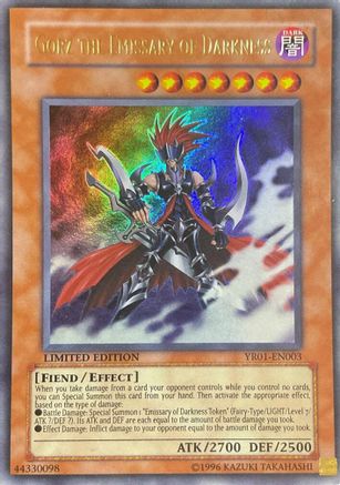 Gorz the Emissary of Darkness (YR01-EN003) - Yu-Gi-Oh! R Manga Promo Limited Yu-Gi-Oh! R Manga Promo Yugioh Single  Squirtle Squad Card Shop.