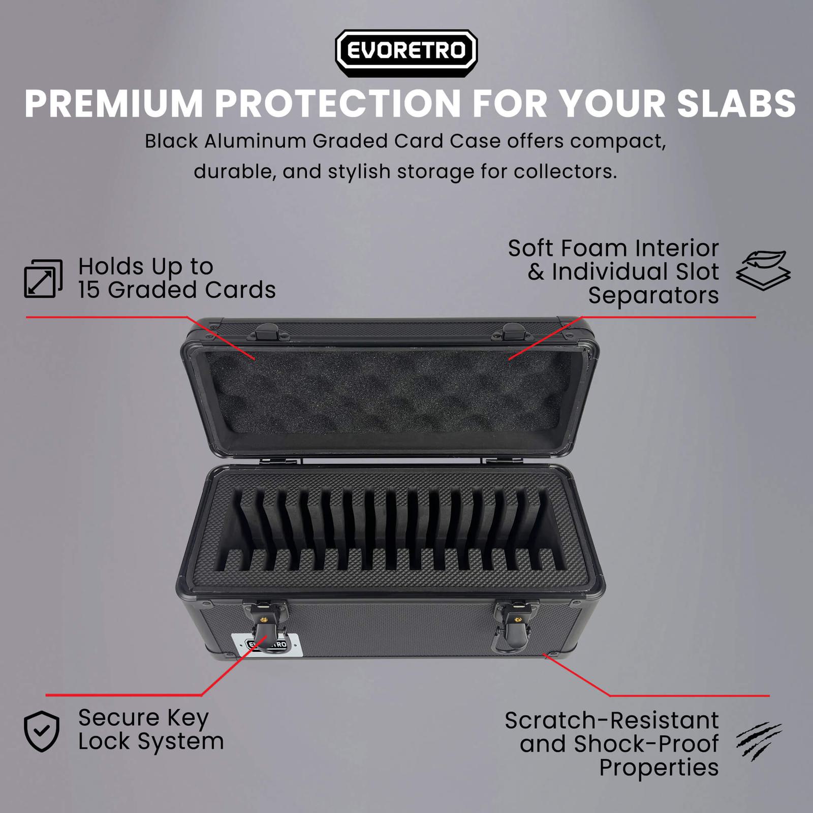 15 Slabs Metal Case Gray - EVORETRO EVORETRO Canada Card Protectors  Squirtle Squad Card Shop.