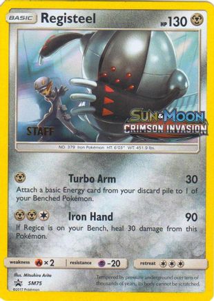 Registeel - SM75 (Prerelease) [Staff]  - Holofoil SM Promos - Promo SM Promos Pokemon Single  Squirtle Squad Card Shop.
