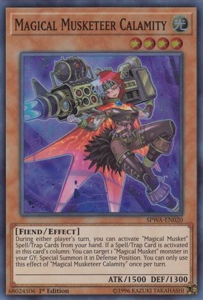 Magical Musketeer Calamity (SPWA-EN020) - Spirit Warriors 1st Edition Spirit Warriors Yugioh Single  Squirtle Squad Card Shop.