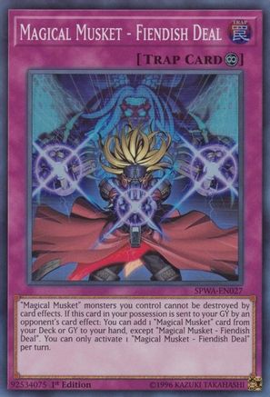 Magical Musket - Fiendish Deal (SPWA-EN027) - Spirit Warriors 1st Edition Spirit Warriors Yugioh Single  Squirtle Squad Card Shop.