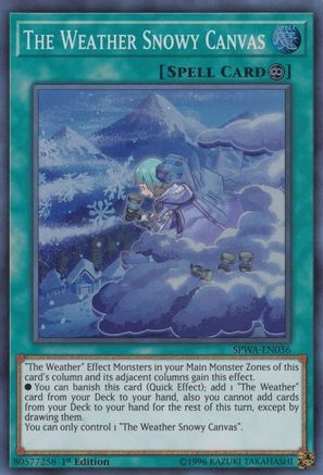 The Weather Snowy Canvas (SPWA-EN036) - Spirit Warriors 1st Edition Spirit Warriors Yugioh Single  Squirtle Squad Card Shop.