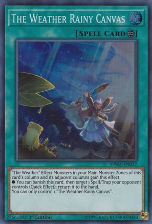 The Weather Rainy Canvas (SPWA-EN037) - Spirit Warriors 1st Edition Spirit Warriors Yugioh Single  Squirtle Squad Card Shop.