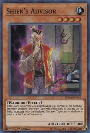 Shien's Advisor (SPWA-EN046) - Spirit Warriors 1st Edition Spirit Warriors Yugioh Single  Squirtle Squad Card Shop.