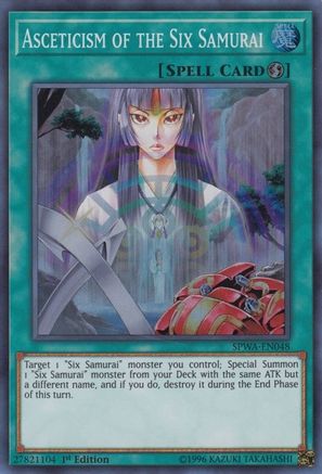 Asceticism of the Six Samurai (SPWA-EN048) - Spirit Warriors 1st Edition Spirit Warriors Yugioh Single  Squirtle Squad Card Shop.