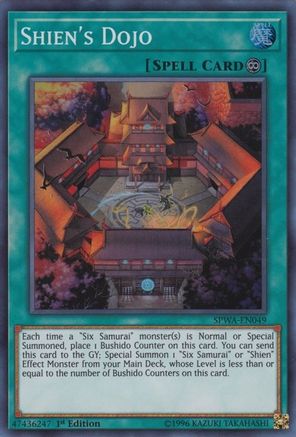 Shien's Dojo (SPWA-EN049) - Spirit Warriors 1st Edition Spirit Warriors Yugioh Single  Squirtle Squad Card Shop.