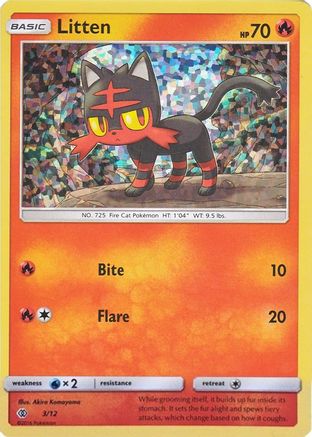 Litten - 3/12/12  - Holofoil McDonalds Promos 2017 - Promo McDonald's Promos 2017 Pokemon Single  Squirtle Squad Card Shop.