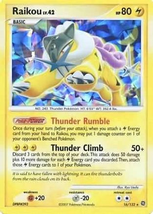 Raikou (Cracked Ice Holo) 016/132  - Holofoil Miscellaneous Cards & Products - Promo Miscellaneous Cards & Products Pokemon Single  Squirtle Squad Card Shop.