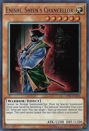 Enishi, Shien's Chancellor (OP06-EN024) - OTS Tournament Pack 6 Unlimited OTS Tournament Pack 6 Yugioh Single  Squirtle Squad Card Shop.
