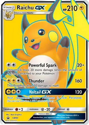 Raichu GX SM90  - Holofoil SM Promos - Promo SM Promos Pokemon Single  Squirtle Squad Card Shop.